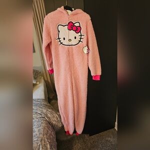 Hello Kitty Pink Fleece Onesie NWT